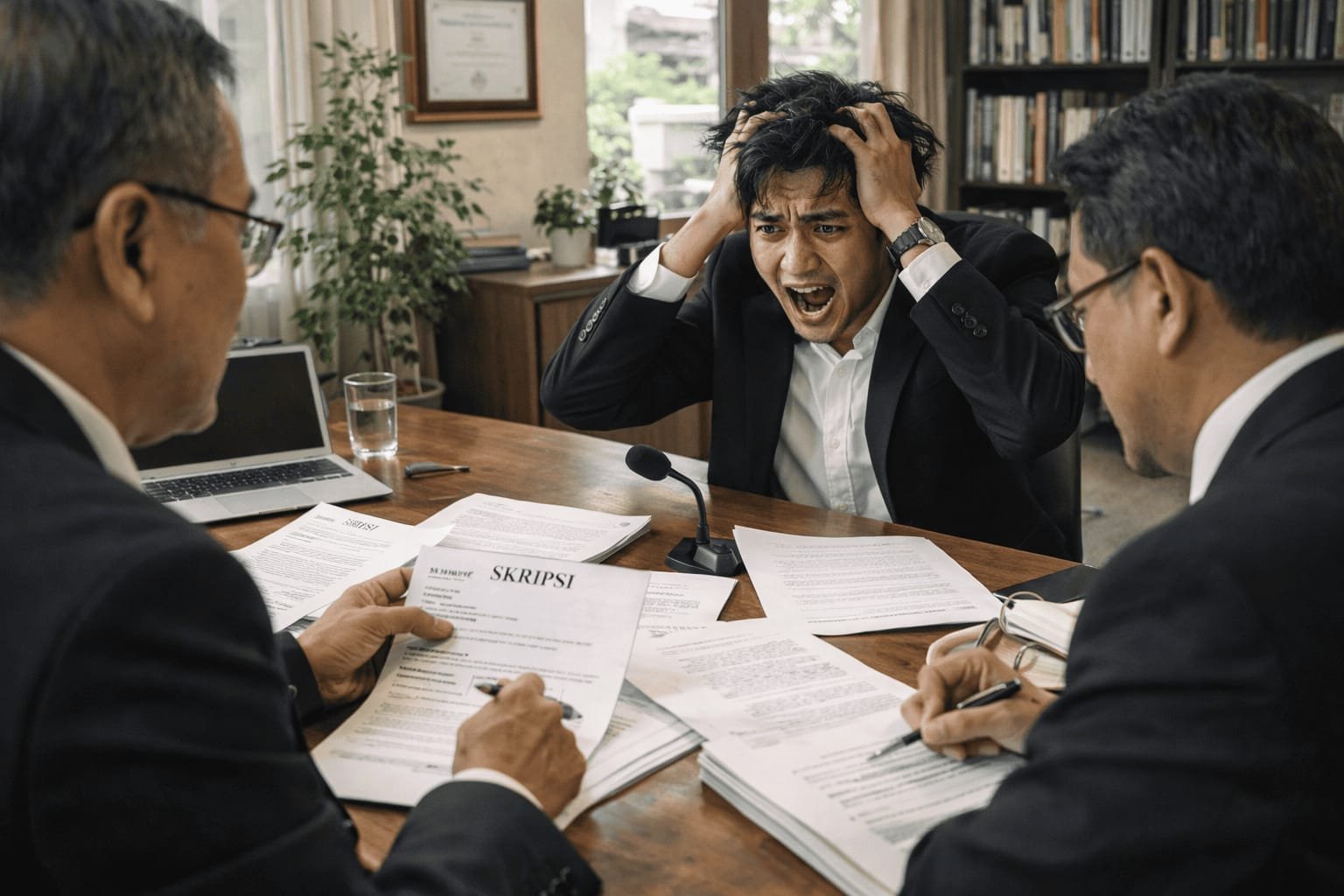 Mahasiswa gugup menghadapi sidang skripsi