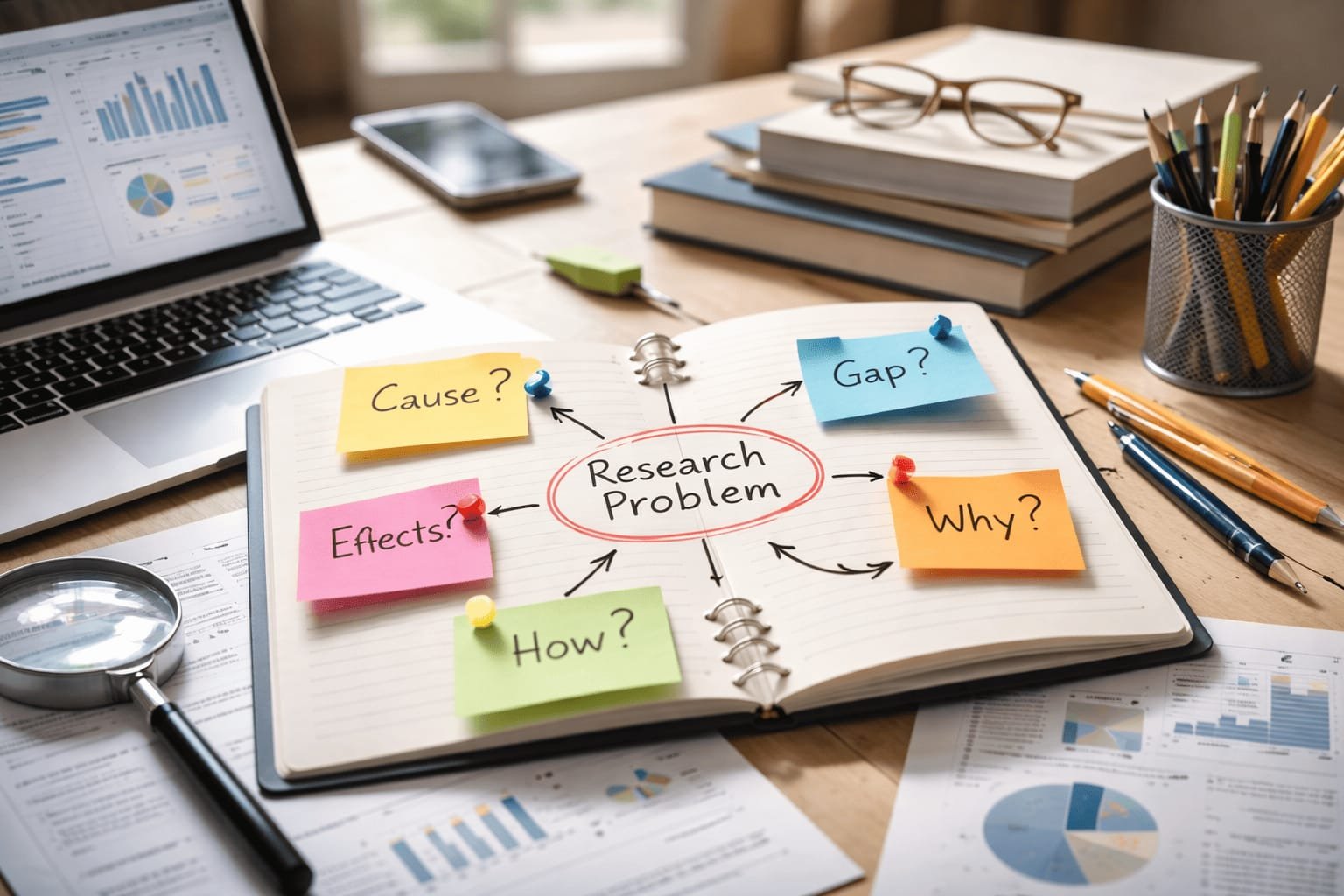 Mahasiswa S2 menyusun masalah penelitian tesis