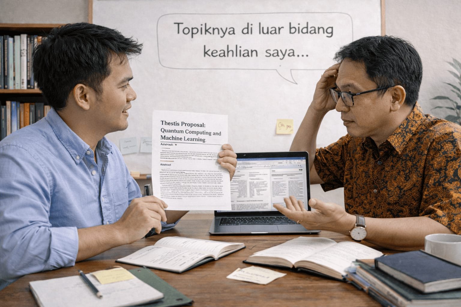 Mahasiswa S2 kebingungan karena topik tesis sering ditolak pembimbing