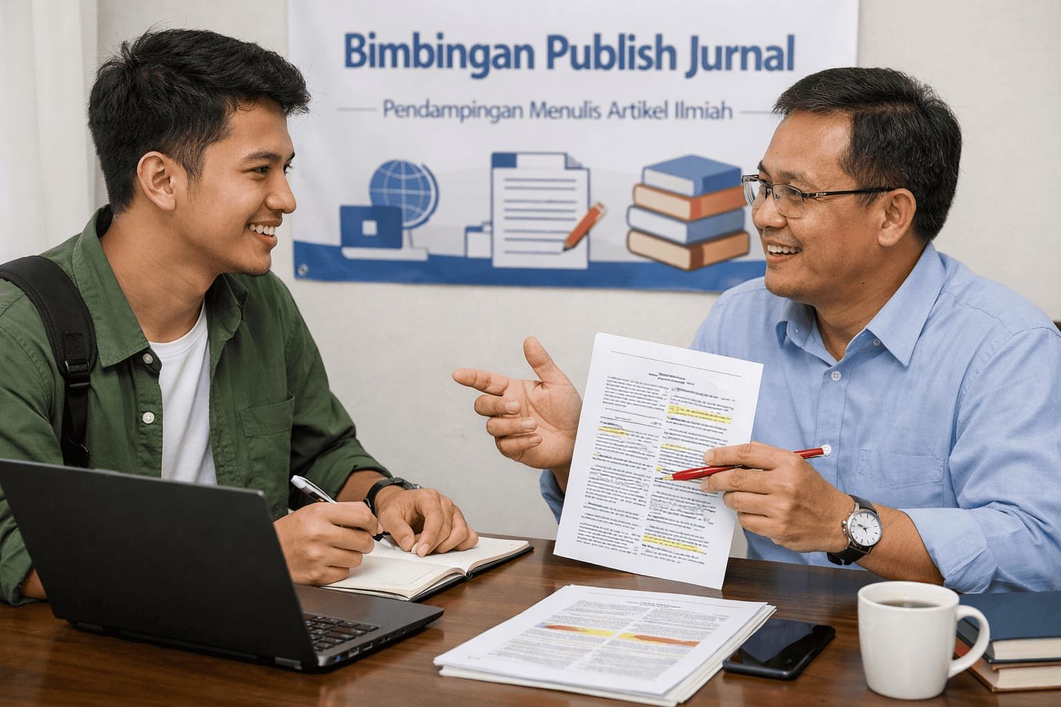 Proses bimbingan publish jurnal antara penulis dan mentor