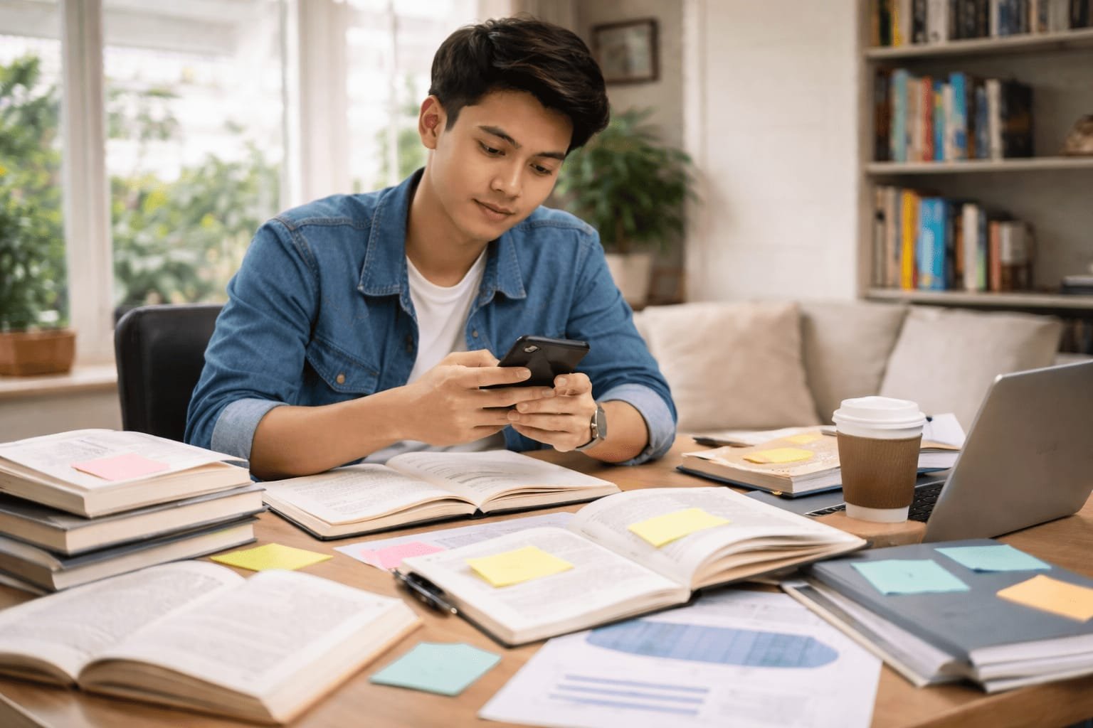 Mahasiswa S2 fokus menyusun tesis agar cepat selesai